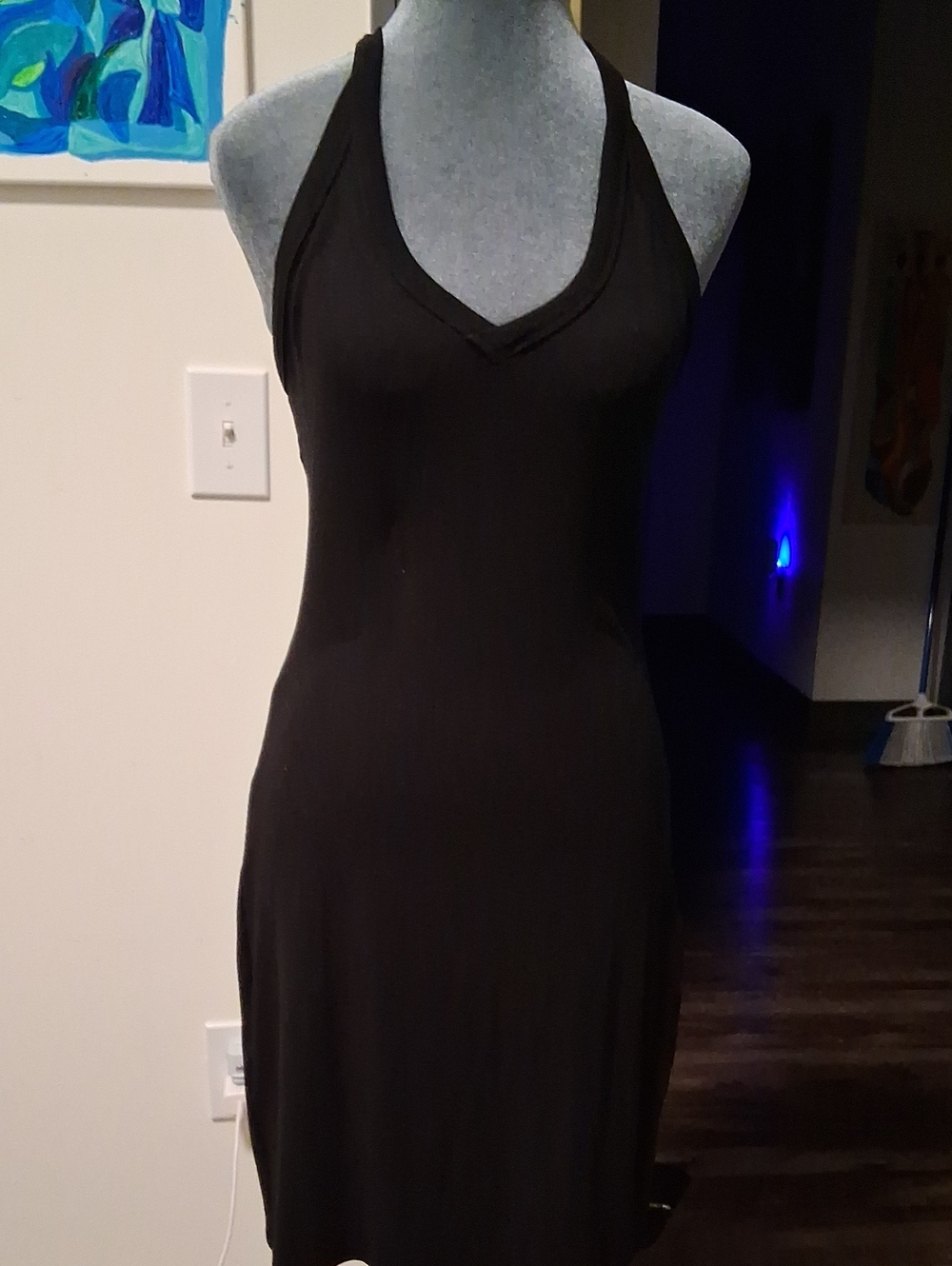 Classic Black Halter Mini Dress